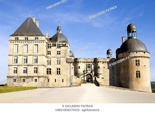 France, Dordogne, Perigord Noir, Hautefort, castle