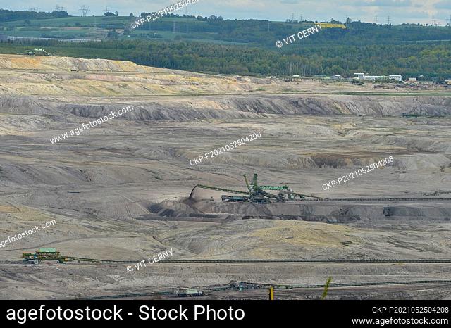 The Turow brown coal mine in Poland, pictured on May 21, 2021. Polish organisation Hands off Turow stages blockade of Czech-Polish border crossing (Hradek nad...