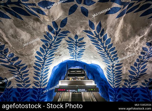Sweden, Stockholm, Stockhom Underground Metro, T-Centralen Station