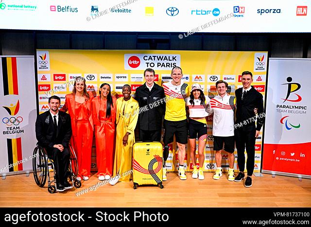 Belgian wheelchair tennis player Joachim Gerard, Belgian Emma Plasschaert, Belgian Ambre Ballenghien, Belgian Cynthia Bolingo Mbongo, Belgian Julien Watrin