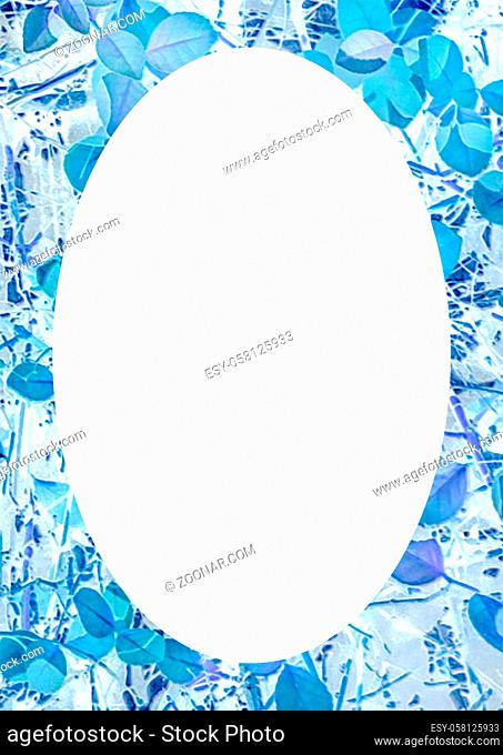 White circle frame background with decorated design borders
