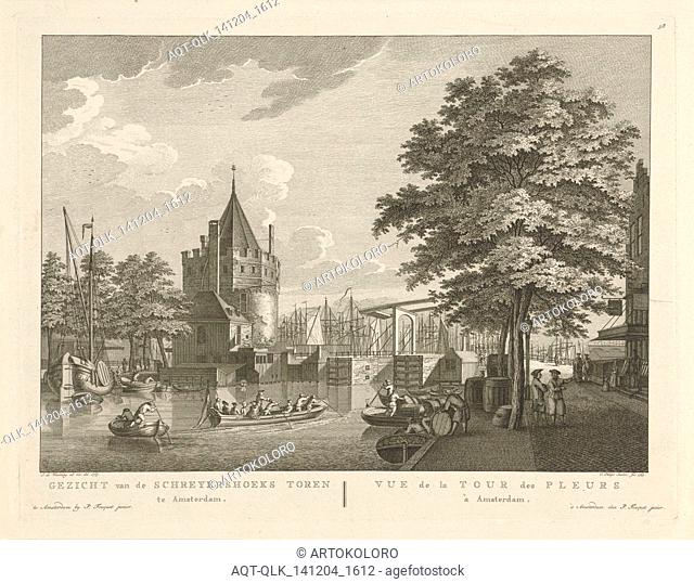 View of the Schreierstoren Amsterdam The Netherlands, Caspar Jacobsz. Philips, Pierre Fouquet, 1769