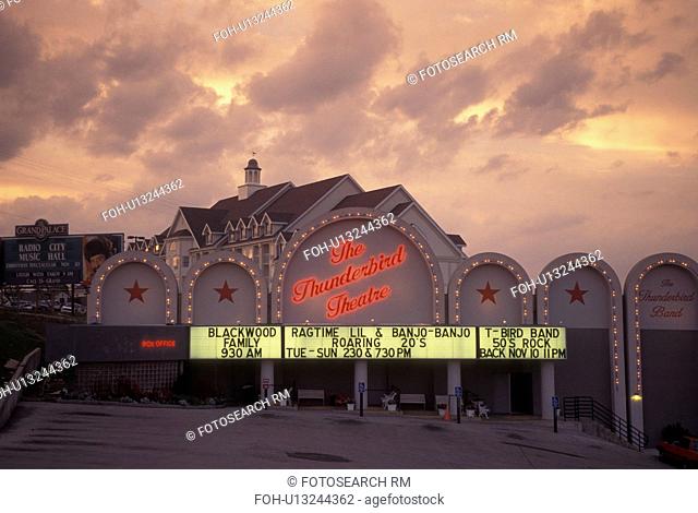Branson, MO, Missouri, The Thunderbird Theatre, evening