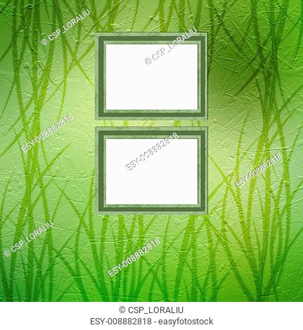 Grunge green background with ancient ornament for St. Patrick's Day