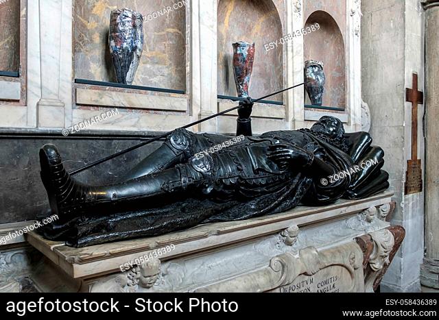 Tomb in Guardian Angels Chapel in Winchester Cathedral