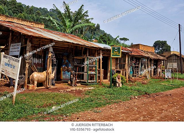 craft shop, Buhoma, Bwindi Impenetrable National Park, Uganda, Africa - Buhoma, Uganda, 18/02/2015
