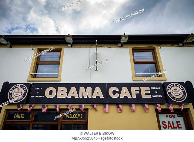 Ireland, County Offaly, Moneygall, The Obama Cafe