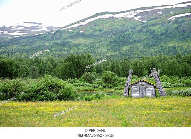 A shed in the mountains