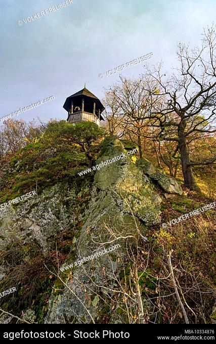 Bergern im Dunkelsteinerwald, outlook point Ferdinand-Warte in Austria, Lower Austria, Wachau area