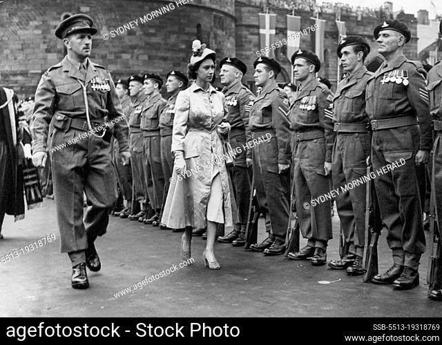 Royal Visitor To Pageant - Princess Margaret - she celebrated her 21st birthday on August 21, inspecting the guard of honour after her arrival here to attend...