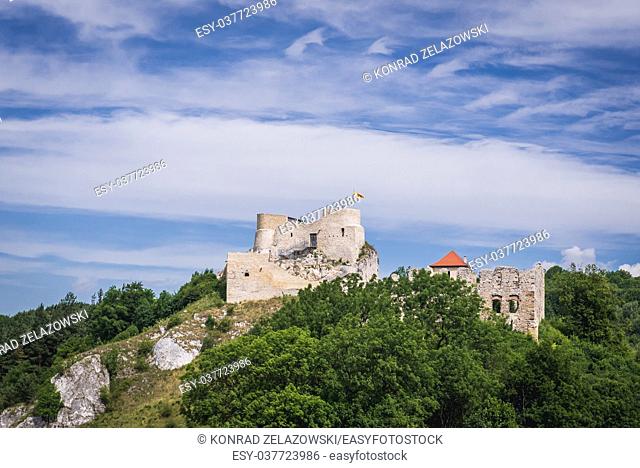 Ruins of Gothic castle in Rabsztyn village, part of the Eagles Nests castle system in Lesser Poland Voivodeship of Poland