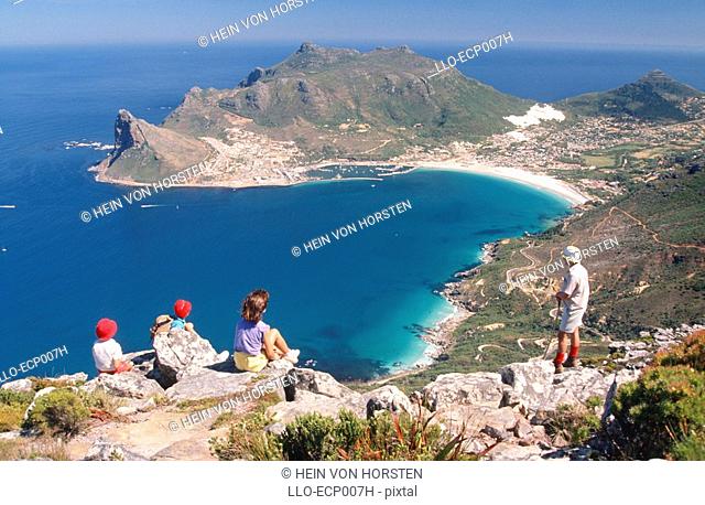 Aerial Scenic and Tourists - Peninsula  Hout Bay, Western Cape, South Africa