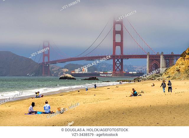 Beneath the Golden Gate Bridge San Francisco California USA World Location