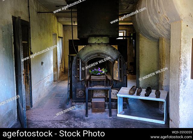 The crematorium at the Natzweiler-Struthof German concentration camp located in the Vosges Mountains close to the Alsatian village of Natzwiller