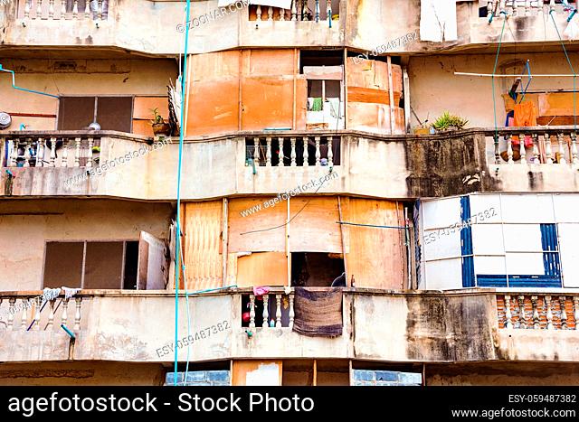 Old apartment building in Bangkok