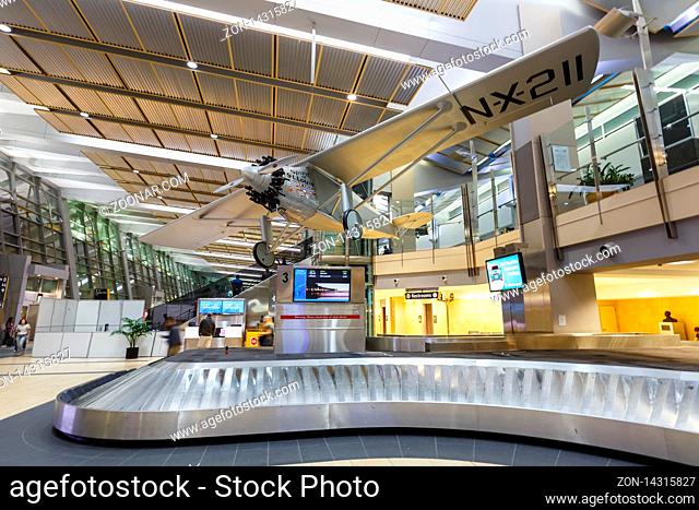 San Diego, California ? April 13, 2019: Terminal of San Diego airport (SAN) in the United States