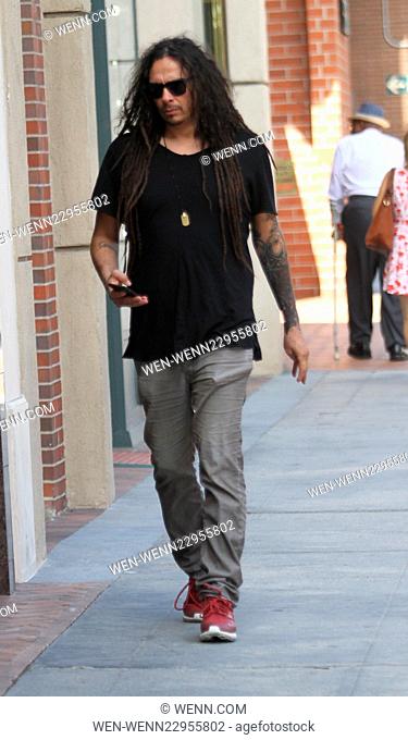 Guitarist of the nu metal band Korn, James Shaffer goes shopping in Beverly Hills Featuring: James Shaffer Where: Los Angeles, California