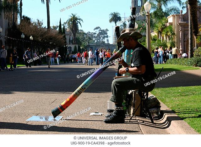 Didgeridoo Player, El Prado, Balboa Park, San Diego, California