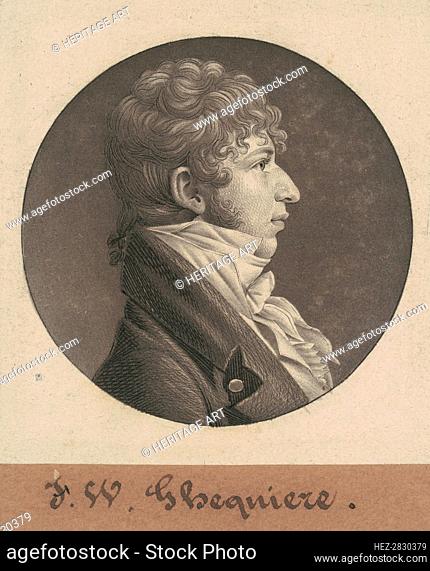 John Francis William Ghequiere, 1804. Creator: Charles Balthazar Julien Févret de Saint-Mémin