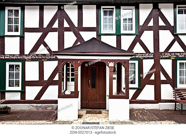 Fachwerkhaus am Bergbaumuseum im Stadtteil Muesen von Hilchenbach
