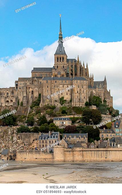 Le Mont-Saint-Michel, island with the famous abbey, Normandy, France