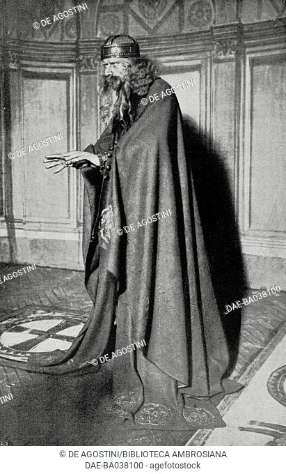 King Archibaldo, interpreted by Walter Tumiati (1876-1971), from L'Amore dei tre Re , Opera by Italo Montemezzi (1875-1952)