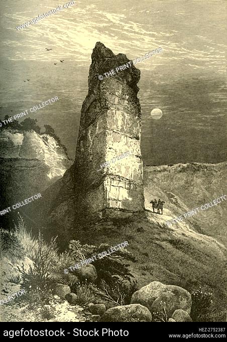 'Monument Rock, Echo Cañon', 1874. Creator: Frederick William Quartley