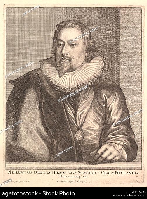 Richard Weston, Earl of Portland. Series/Portfolio: Icones Principum Virorum; Artist: Wenceslaus Hollar (Bohemian, Prague 1607-1677 London); Date: 1645; Medium:...