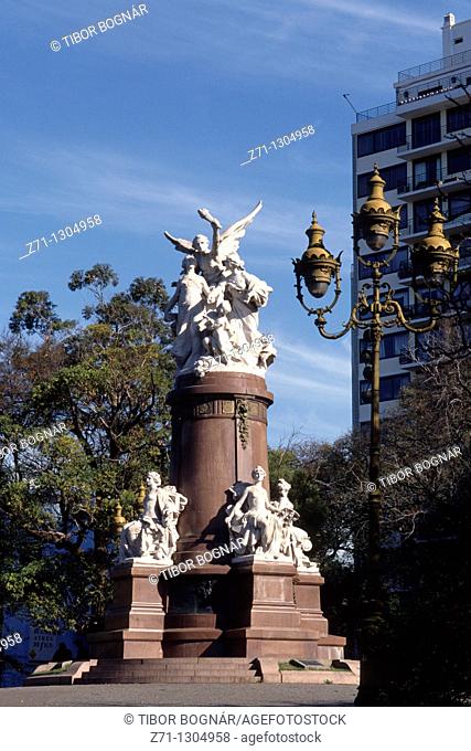 Argentina, Buenos Aires, Avenida Libertador, monument, statue