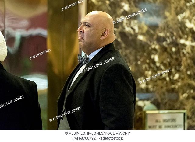 Sajid Tarar, founder of Muslim Americans for Trump, is seen upon his arrival in the lobby of Trump Tower in New York, USA, 5 January 2017