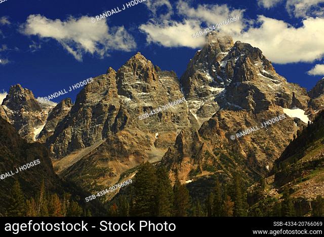 The Grand Tetons From Cascade Canyon in the Backcountry of Grand Teton National Park in Wyoming