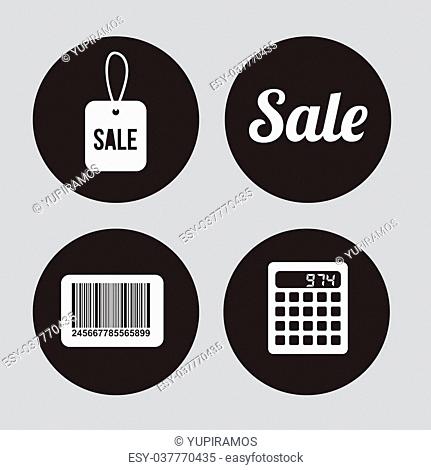 shoppings icons over gray background vector illustration