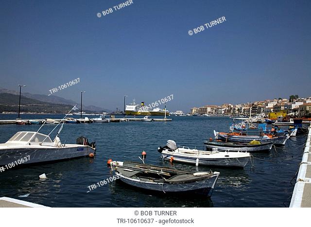Fishing Boats Waterfront Vathy Samos Greece