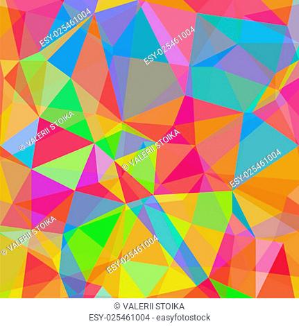 Colorful Polygonal Background. Abstract Colorful Triangles Pattern