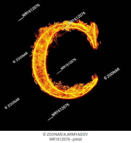 Fire alphabet letter C