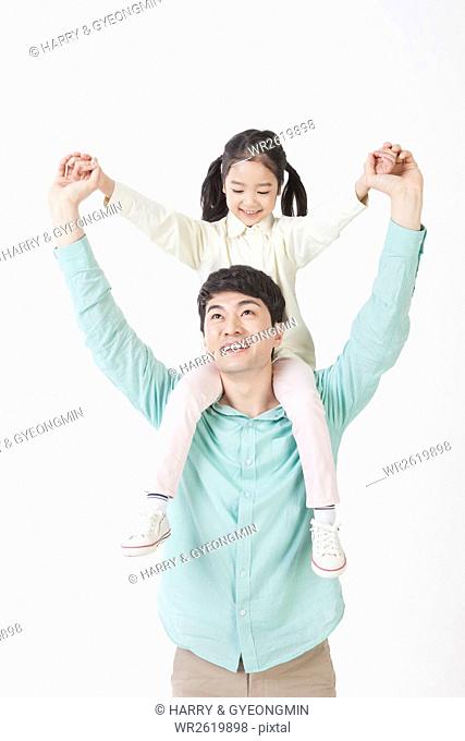 Loving father and daughter