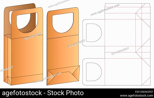 A Paper Bag Packaging Die-cut And 3d Bag Mock Up Royalty Free SVG,  Cliparts, Vectors, and Stock Illustration. Image 96551402.