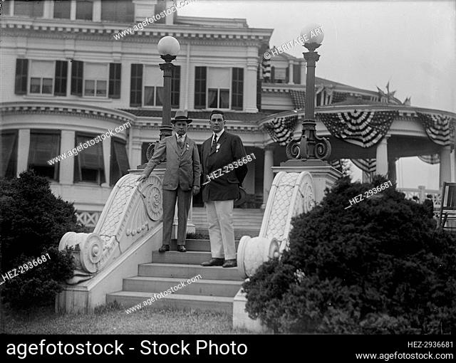 Shadow Lawn, Nj. - Summer White House, Notification Ceremonies, Steps, 1916. Creator: Harris & Ewing