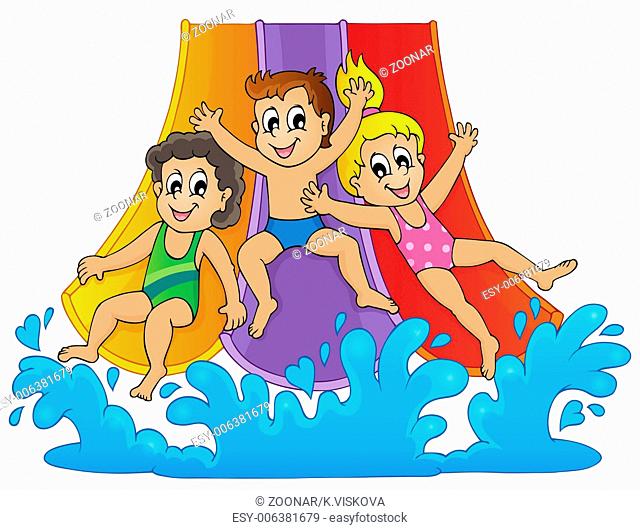 Image with aquapark theme 1 - picture illustration