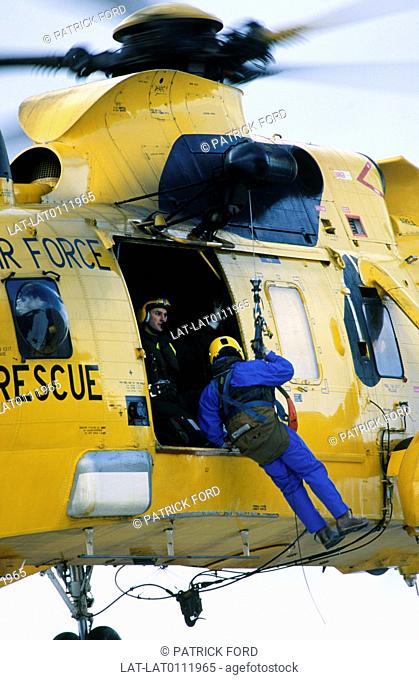 Helicopters are often used to quickly extract casualties, and are an essential part of the rescue services in regions such as mountains and coastlines, and sea