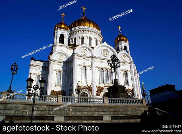 White marble cathedral Crist Savior in Moscow, Russia