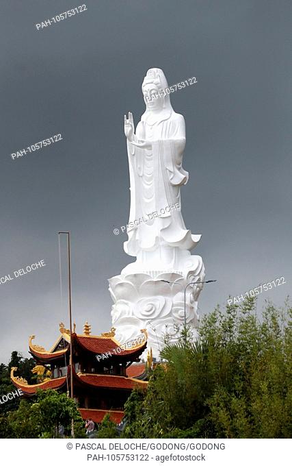 Chua Ho Quoc pagoda. Goddess of Mercy, Avalokitesvara Bodhisattva statue. Phu Quoc. Vietnam. | usage worldwide. - Duong Dong Duong To/Phu Quoc/Vietnam
