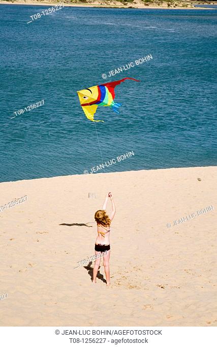 France, 85, Talmont Saint Hilaire: Veillon beach, kite