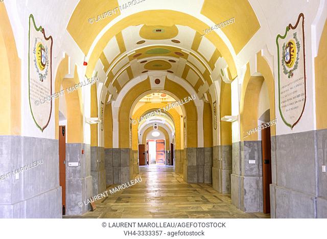 Vaulted Corridor of the Chapel with marble pavement and geometric motifs, Fort of Graca, Garrison Border Town of Elvas and its Fortifications