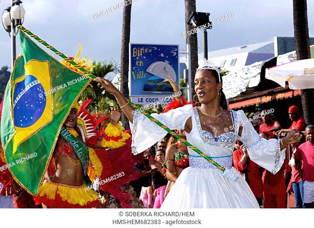 France, Martinique French West Indies, Fort de France, Brazilian dancers in the carnival