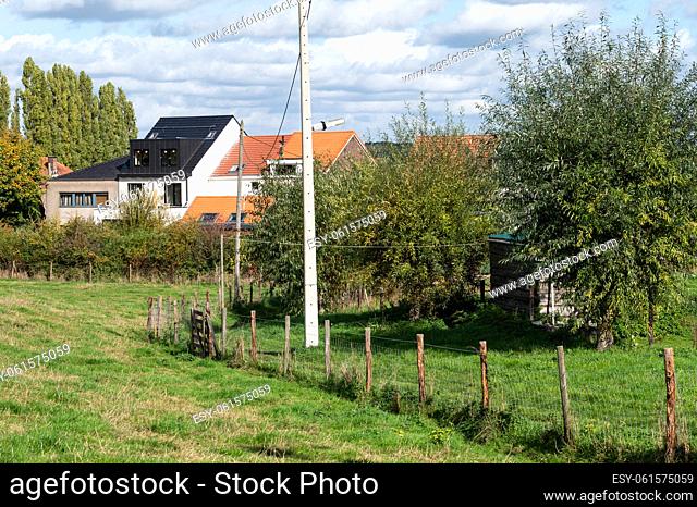 Molenbeek, Brussels Capital Region, Belgium, Residential houses at the Brussels countryside