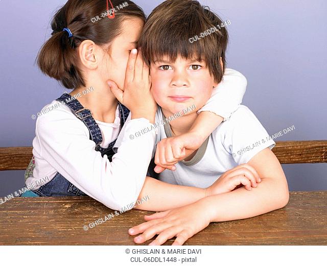 Girl and boy talking