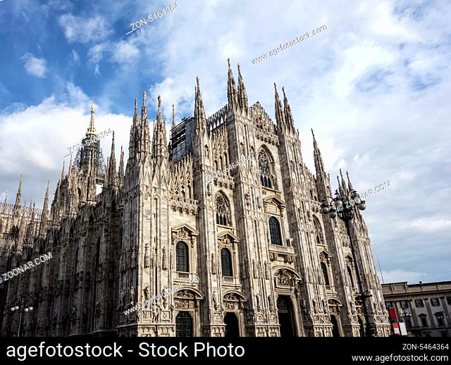Facade of Cathedral Duomo, Milan, Italy
