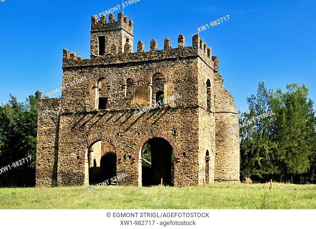 historic Fasiladas Archive, Royal Enclosure Fasil Ghebbi, UNESCO World Heritage Site, Gonder, Gondar, Amhara, Ethiopia, Africa