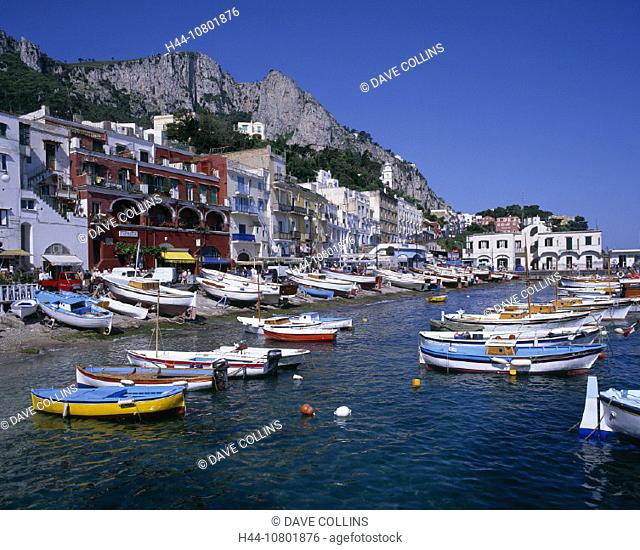 architecture, bay, Bay of Naples, Boat, boats, building, buildings, Capri, daytime, EU, European, fishing, Grande, h